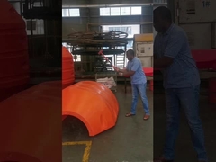 पीला/नारंगी सिलेंडर आकार एचडीपीई पाइप फ्लोटर ग्राहक आवश्यकताओं के लिए