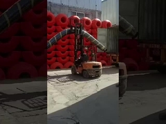 नारंगी या पीला एचडीपीई पाइप फ्लोटर अच्छी लचीलापन के साथ उम्र बढ़ने के प्रतिरोध > 150N तैरने की क्षमता