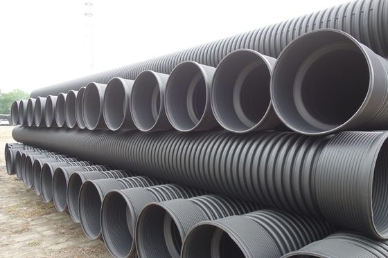 DN200-800mm ड्रेजिंग एचडीपीई पाइप डबल दीवार पानी निकासी के लिए नालीदार बेलो