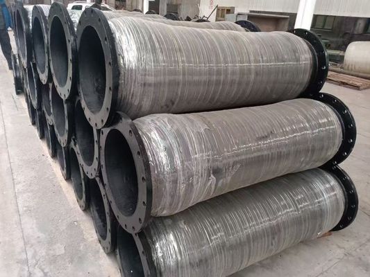 NR BR SBR सामग्री के साथ फ्लैंज कनेक्शन बख्तरबंद रबर सक्शन नली